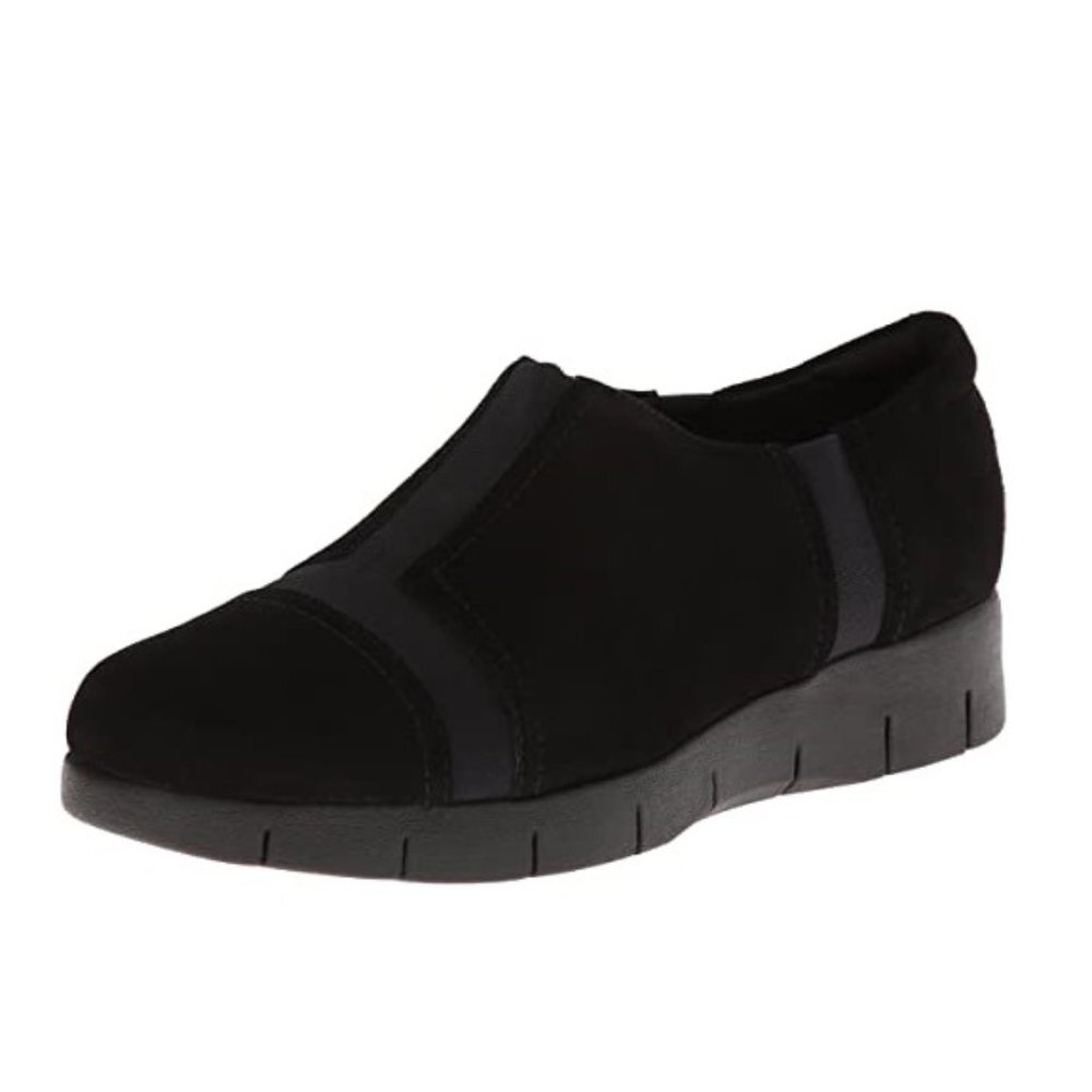 Clarks Women's Black Slip-On Shoes 9